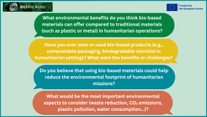Read more about the article Your input counts – bio-based and humanitarian actors, share your thoughts!